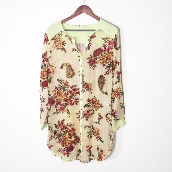 Aratta Tops - Aratta Silent Journey Women Sheer Top Estimated XL 1X Boho Cottagecore Romantic